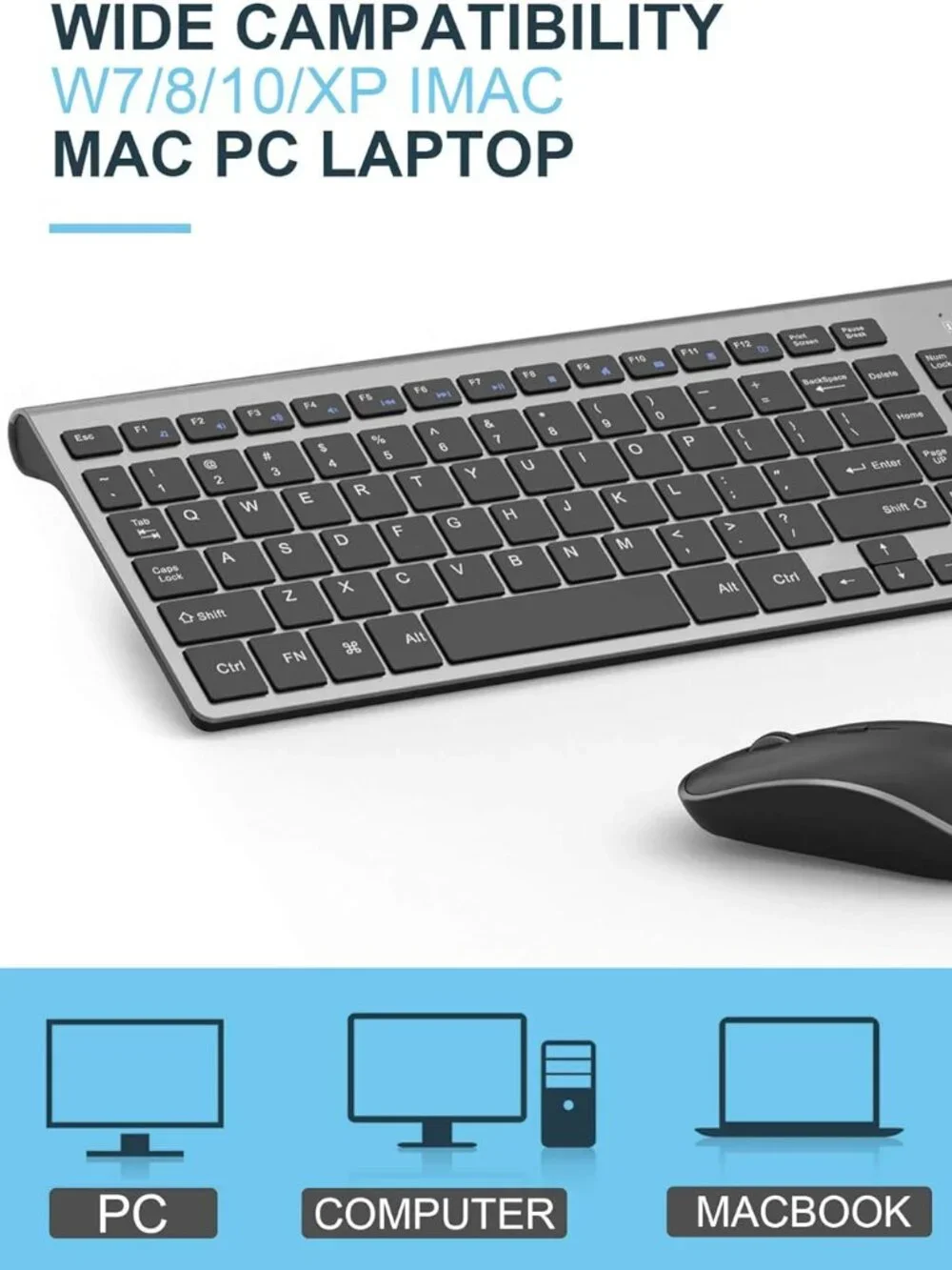 Wireless Keyboard and Mouse ergonomic
